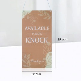 NIIIYTYB Do Not Disturb Door Hanger Sign In Session Busy Come Back Later Available Please Knock Office Signs for Therapists Meeting Progress Away Cute Double-Sided Door Hangers 10x5 Inches