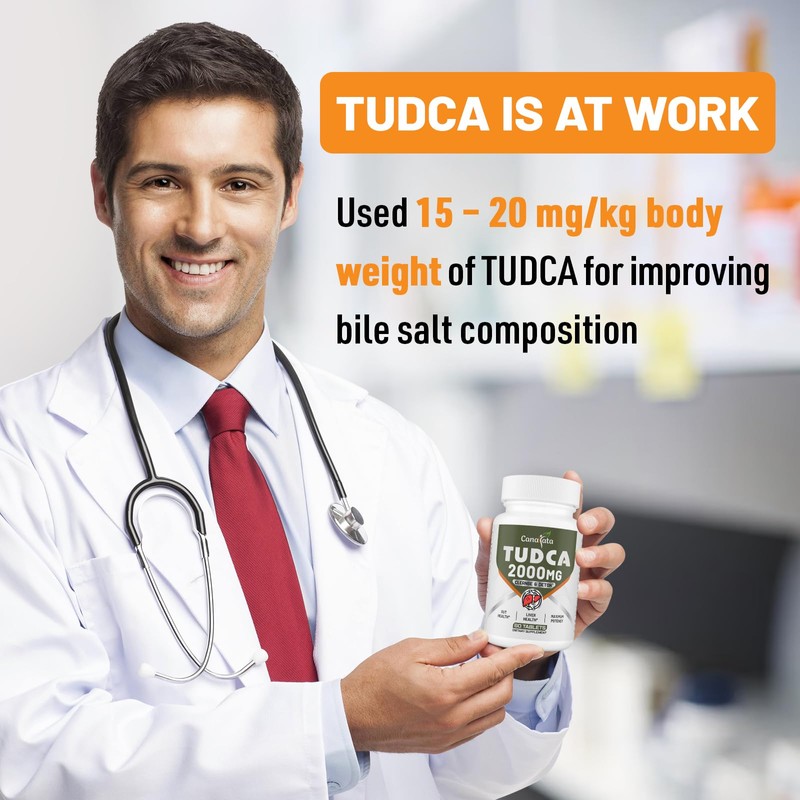 Canarata TUDCA Liver Supplements 2000mg - Strong Bile Salts Support