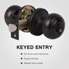 KNOBWELL 2 Pack Exterior Door Knobs with Key, Keyed Entry