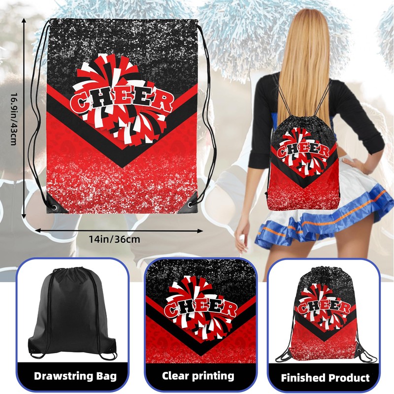 Cheer Drawstring Backpack Cheerleading Drawstring Gym Bag Cheerleader Gifts for