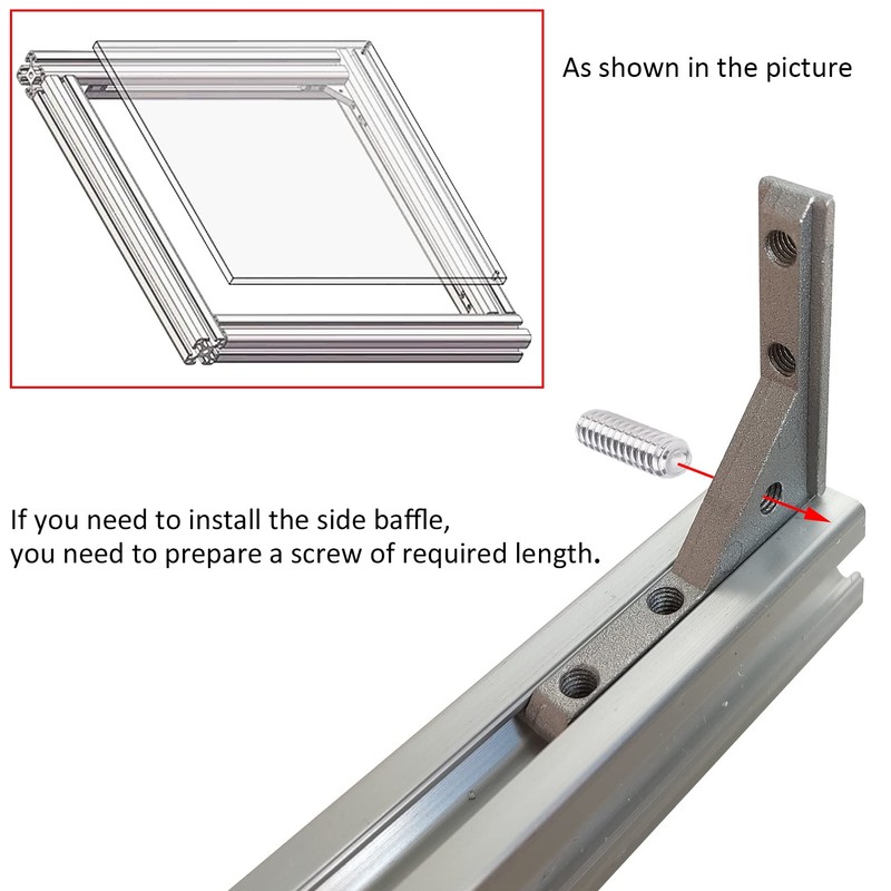 BLCCLOY 8Pcs 2020 Aluminum Extrusion Panel Corner Bracket T Slot