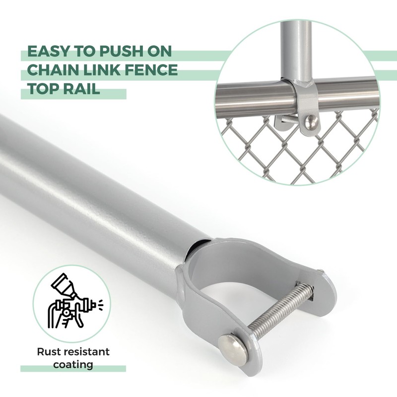 9 Pack Chain Link Fence Extension, 25.2'' Fence Extension Height,