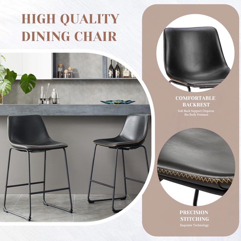 Sweetcrispy Counter Height Bar Stools Set of 2, 30 inch