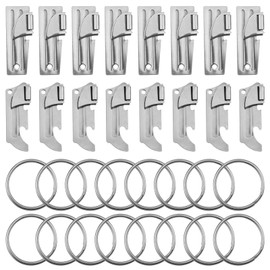 16pcs P51 and P57 Can Openers, 2 Styles Stainless Steel Military Can Opener with Key Rings Manual Camping Can Opener Portable Practical Emergency Army Can Opener for Outdoor Travel Camping