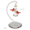 Handcrafted Glass Baron Cardinal's Delight Feeder 5 Inches Tall