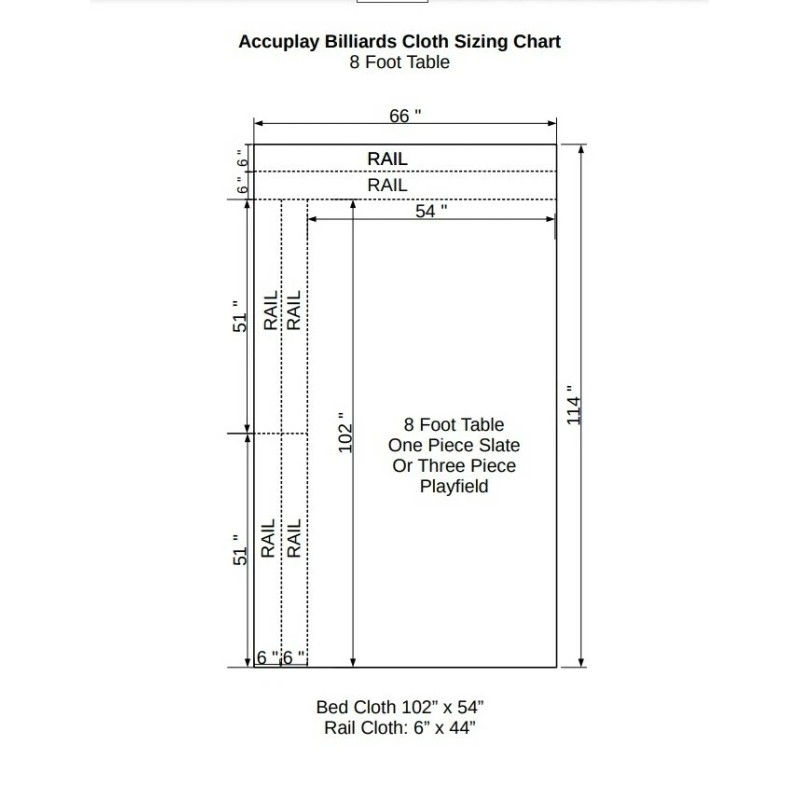 Accuplay Worsted Fast Speed Pre Cut Pool Felt - Billiard