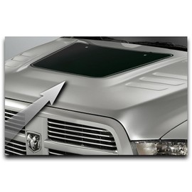 BENINI DESIGN STUDIO Hood Blackout Racing Stripe Vinyl Graphics Kit Decal Sticker Compatible with Dodge Ram HD 2500 3500 2010 2011 2012 2013 2014 2015 2016 (Gloss Black)