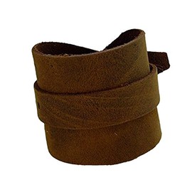 Leather Bracelet 5.8 cm Wide Light Brown Wrap Bracelet, Leather, without stone