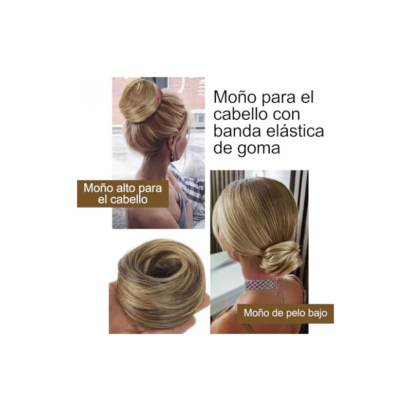 1pz Extensiones Cabello Postizo Moño Cebolla Volumen Peinado Chongo Dona