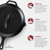 Cuisinel Cast Iron Skillet with Lid - 12"-inch Pre-Seasoned Covered