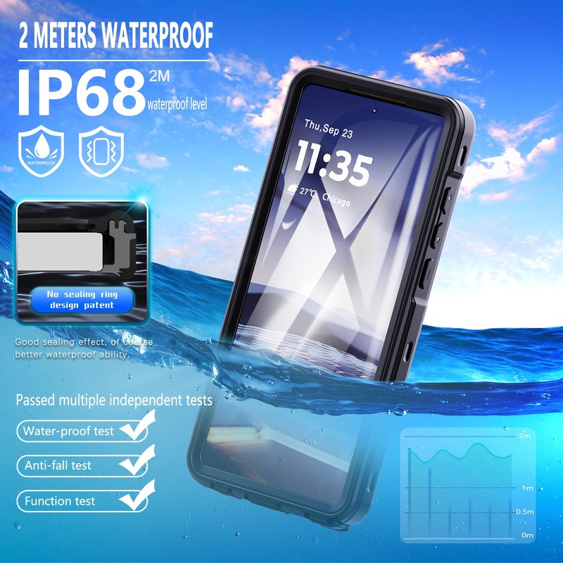 Hllhunkhe for Moto G Stylus 5G 2024 Case with Built-in