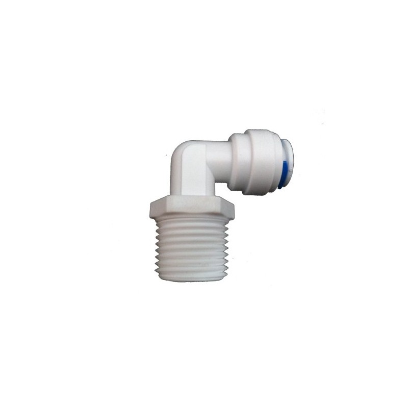 1/10.2 cm Winkelverschraubung mit Steckverbindung für Wasserfiltergehäuse mit 1/4 Zoll