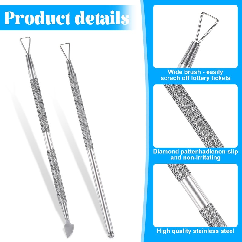 2pcs Lottery Ticket Scratcher Tool Scratcher Tool Scratch Off Stickers