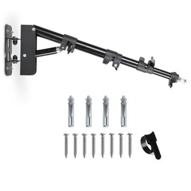 Ring Light Wall Mount Triangle Boom Arm 43inch/110cm 180° Flexible Rotation Wall Mount Ring Light Support for Salon Studio Video Light, Monolight, Photography, Softbox, Reflector