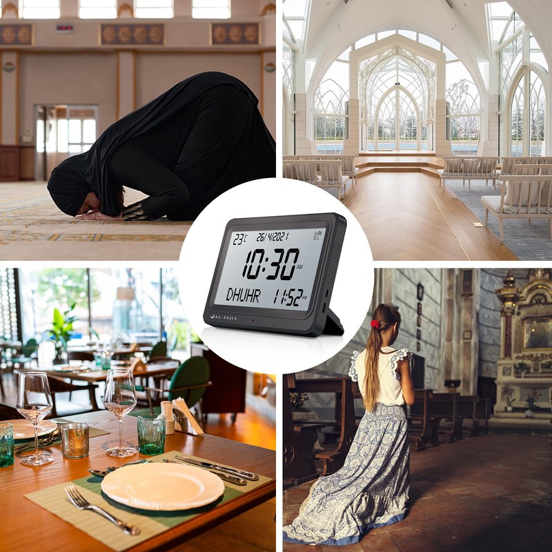 Azan Clock, Automatic Worldwide Digital 8 Azan Prayer Sounds Muslim