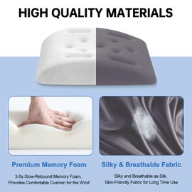 Upgraded Keyboard Wrist Rest for Laptop, Ergonomic Laptop Wrist Support for Keyboard, Memory Foam Laptop Wrist Pads for Computer Keyboard, Wrist Protector Cushion for Typing (Gray)