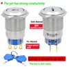 3 Position Key Switch 19MM DPDT Rotary Switch Stainless Steel