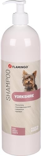 Flamingo Shampoo for Yorkshire Terriers and Other Long-Haired Breeds - 1L for Extended Care - Ideal for Yorkshire Terriers, Maltese, Shih Tzus, Lhasa