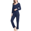 Amorbella Womens Bamboo Pyjamas Set Cooling Pajamas Winter Moisture Wicking