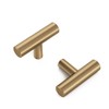 Haliwu Stainless Steel Knobs, 10 Pack, Champagne Bronze, T-bar Cabinet