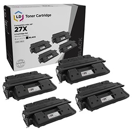 LD Remanufactured Toner Cartridge Replacement for HP 27X C4127X High Yield (Black, 4-Pack)