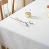 AMZALI Classic Cotton Linen Lace Tablecloth Dust-Proof Table Cover for