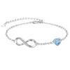 Palpitate Inspirational Infinity Bracelet for Women Sterling Silver Encouragement Gift