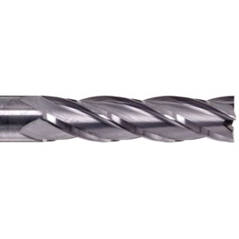 YG-1 E5012 Carbide Square Nose End Mill, Long Reach, TIALN Multilayer Finish, 30 Deg Helix, 4 Flutes, 2.25" Overall Length, 0.125" Cutting Diameter, 0.125" Shank Diameter