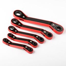 ATE Pro. USA 50605 Box Wrench, Ratcheting, SAE, Offset 5-Piece Set