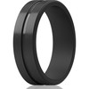 ThunderFit Men's Silicone Ring Rubber Wedding Band - 1 Ring
