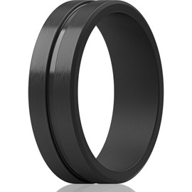 ThunderFit Men's Silicone Ring Rubber Wedding Band - 1 Ring (8.5 - 9 (18.9mm))