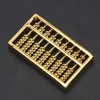 Mini Brass Abacus 9 Gears Chinese Gold Abacus Ornament Tool