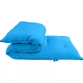 Danfuton Queen Floor Rolling Futon Mattress, Cotton Shikifuton Bed 3x60x80 Turquoise
