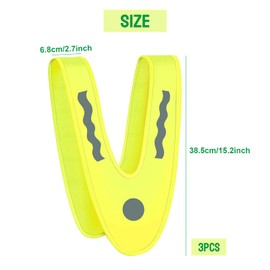 Leeelyan 3 Stck Warnweste fr Kinder, V-Form Reflektorweste, Pannenweste fr Jungen & M?dchen, Signalkragen, Sicherheitsweste, Warnschutzweste, Zur Sicherheit, Waschbar