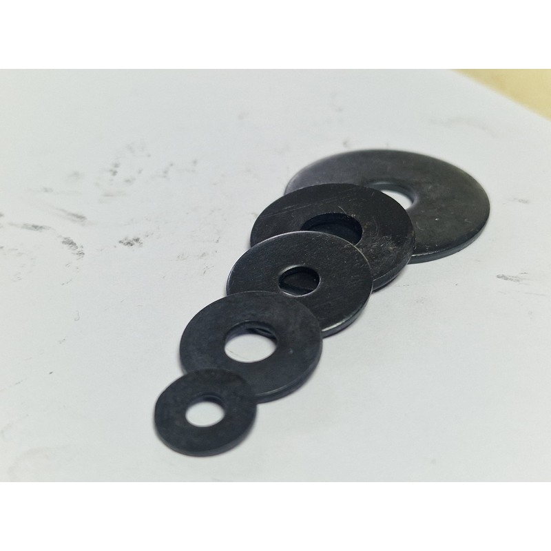 M8 x 24mm Black Penny Washers Stainless Steel Blackened Washer