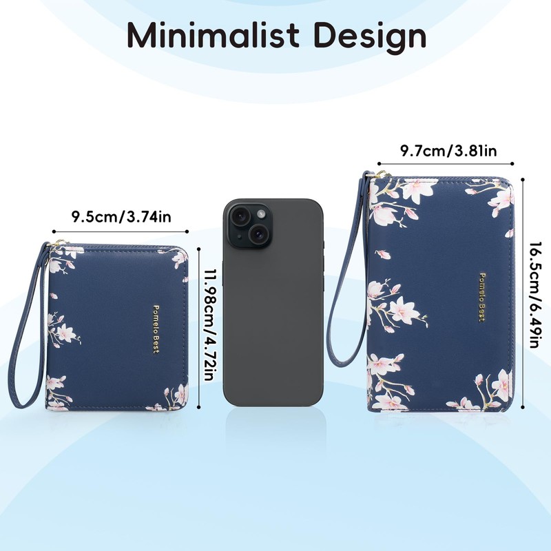 Pomelo Best Small Womens Wallet Leather Credit Holder RFID Blocking