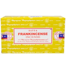 156 Satya Frankincense Incense Sticks 180 Grams (12 boxes of 15 grams each) Sai Baba Nag Champa