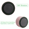 Czzmy Round Leather Art Supply Organizer,Remote Control Holder with Adjustable