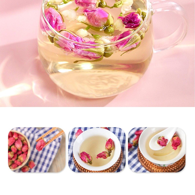 CoolCrafts Dried Rose Buds Edible Fragrant Dried Flowers for Tea,