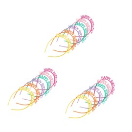 LALAFINA Headbands for Kids 18 pcs Hoop Plastic Hair Girl Red Happy Creative Hairband Yellow+purple+blue+pink+orange+rose Birthday Tiara Headdress Decorations for Novelty Kids Headband