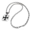 Schmuck-Checker Iron Cross with Byzantine Chain Made of 316L Stainless