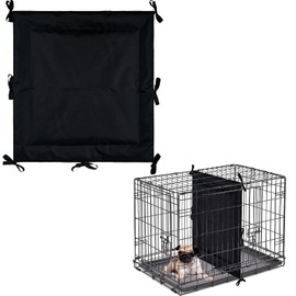 Waterproof PU Dog Crate Divider Panel – Durable Leather Dog Kennel Divider with Ties, Ideal for Puppy Crate Training, Fits 36" Crates. (Divider Only, Crate Not Included)