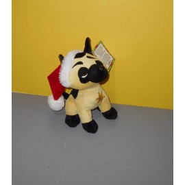 Ganz New Under the Christmas Tree Present Gift Guarder Watch Dog Plush w/ Santa Hat