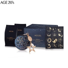 AGE20's Signature Essence Cover Pact Master Double Cover Set 5items [Stella Edition], Case Color:Navy