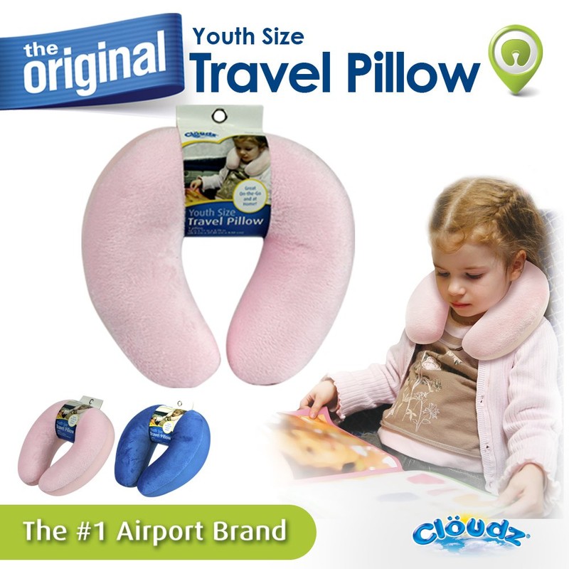 Cloudz Kids Dual Comfort Microbead Travel Neck Pillow - Pink