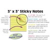 Better Office Products Lined Sticky Notes 3 x 3, 3