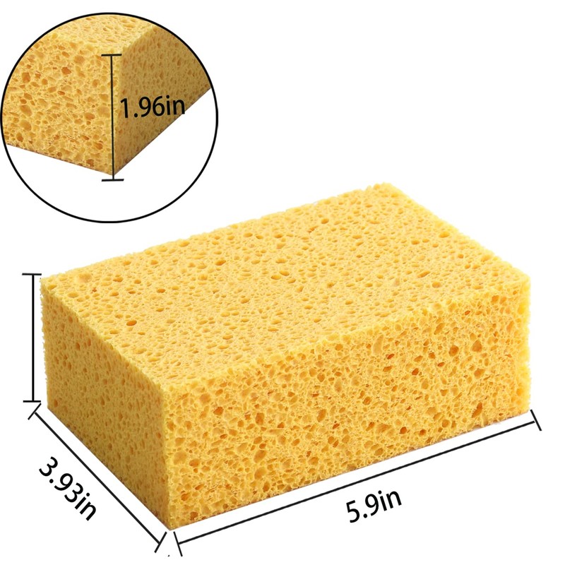 Natural Sponges Kitchen,2" Thick Extra Large Heavy Duty Scrub Sponges,Household