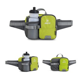 Clakllie Running Pouch, Waterproof, Smartphone Waist Bag, 4-Way Water Bottle Pouch Included, For Walking, Jogging, Climbing, Walking, Body Bag, Night Reflective, Lightweight, Breathable, Men's,