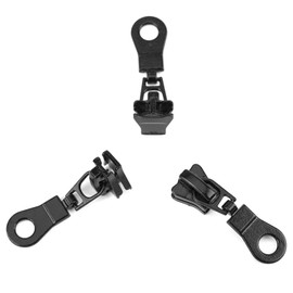 20Pcs Metal Alloy Zipper, Zipper Slider Replacement Zipper Repair Kit Sliders Size #5 Zip Fastener Repair Replacement Kit (Black)