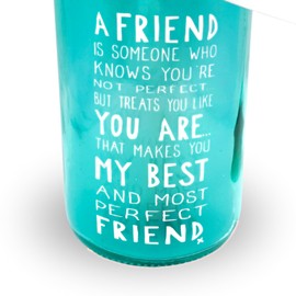 Messages Of Love Light Up Jar Friend | Birthday Unisex | Home Décor | 2 x AA, Multi, OneSize